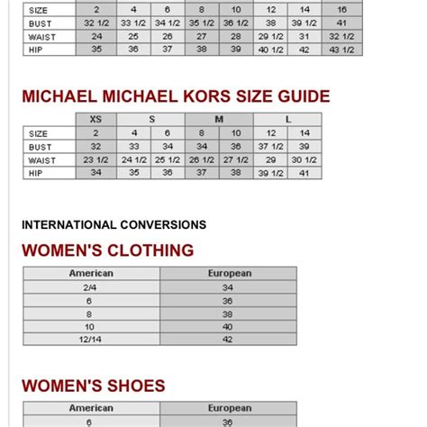 michael kors mens suit size chart|Michael Kors measurements.